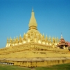 Le monument national le plus important du Laos, le Pha That Luan (Vientiane)