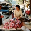 Boucherie au marché (Luang Prabang)
