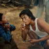Première cigarette au coin du feu (village Lanten, ZNP de Nam Ha)