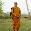 Portrait d'un moine au festival Bouddhiste (Vat Khon Thai, Don Khon)