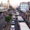 Rangoon - Vue d'une des grandes artres dans le centre