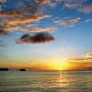 Iles Togian / En route pour Gorontalo: coucher de soleil.